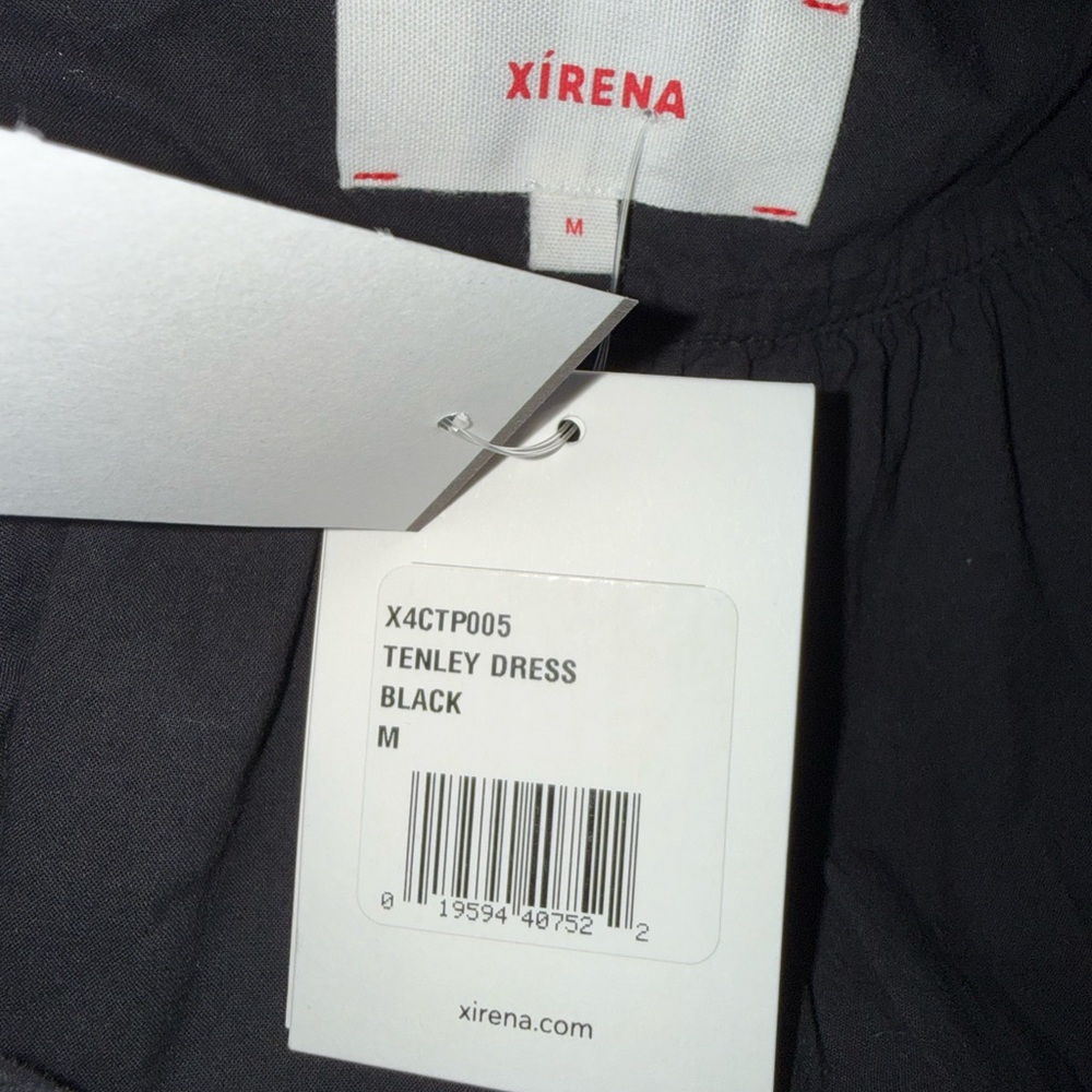 XIRENA Tenley Maxi Babydoll dress in black Medium New with Tags $275 - Picture 7 of 8